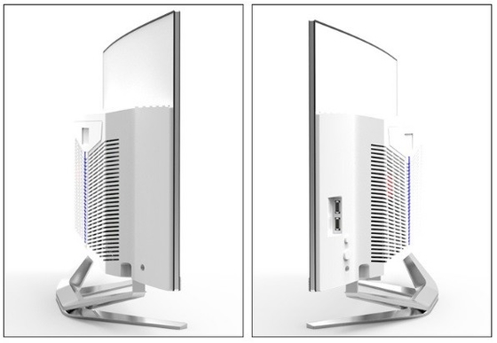 24 polegadas PC All In One Computadores de jogos Prata I5 / I7 2mm Micro Rim 512G m.2 sSD HD