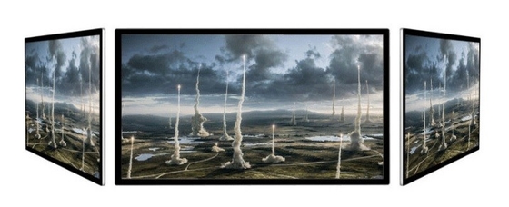 Montagem dura da parede da tela do diodo emissor de luz da tela do LG