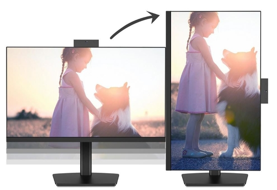 os computadores de secretária do écran sensível de 1920x1080 5M Camera AIO gerenciem no sentido horário 90 graus