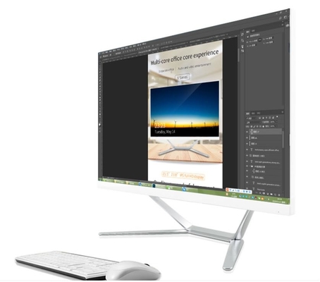 PC de tela sensível ao toque AIO personalizado com cartão gráfico independente e alto-falante estéreo de trilha dupla