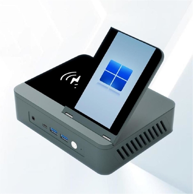 Preto / Prata 0.3Kg Mini PC Desktop Host 128G Armazenamento com Wifi/CPU/OS atualizável