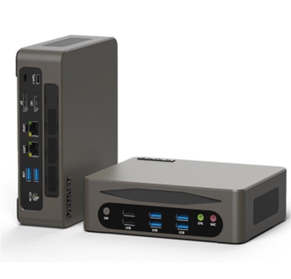 Black/Silver 256GB SSD Mini PC Com Dual OS (Windows 10/11 ou Android) I7-10th